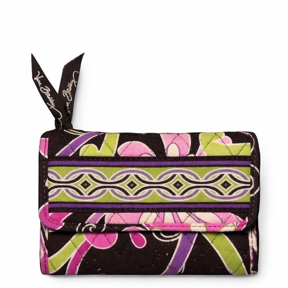 Vera Bradley “Purple Punch” design wallet.5.5” by 4”. Cute, Compact, Lightweight
